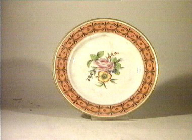 motivi decorativi floreali (piatto) - manifattura Poulard Prad (sec. XIX)