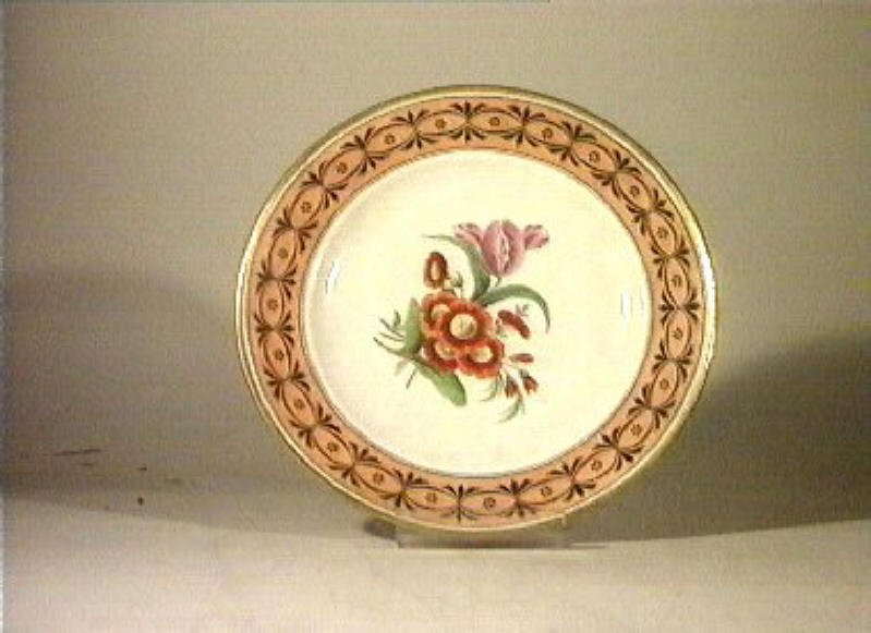 motivi decorativi floreali (piatto) - manifattura Poulard Prad (sec. XIX)