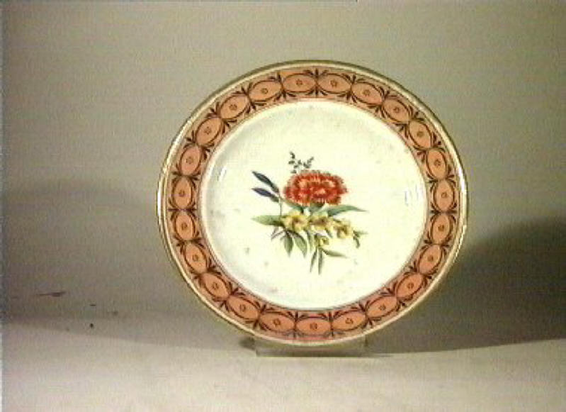 motivi decorativi floreali (piatto) - manifattura Poulard Prad (sec. XIX)