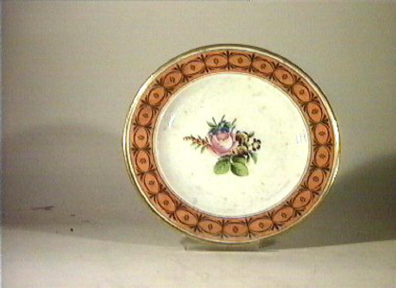 motivi decorativi floreali (piatto) - manifattura Poulard Prad (sec. XIX)