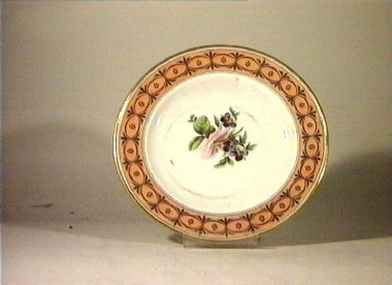 motivi decorativi floreali (piatto) - manifattura Poulard Prad (sec. XIX)