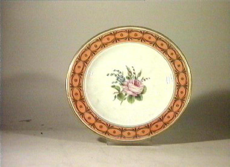 motivi decorativi floreali (piatto) - manifattura Poulard Prad (sec. XIX)