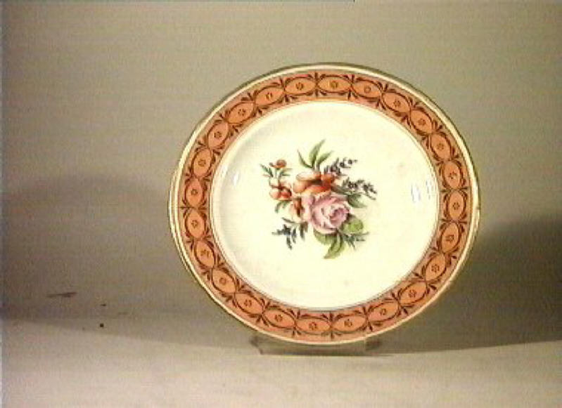 motivi decorativi floreali (piatto) - manifattura Poulard Prad (sec. XIX)