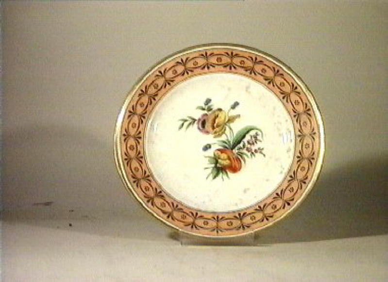 motivi decorativi floreali (piatto) - manifattura Poulard Prad (sec. XIX)
