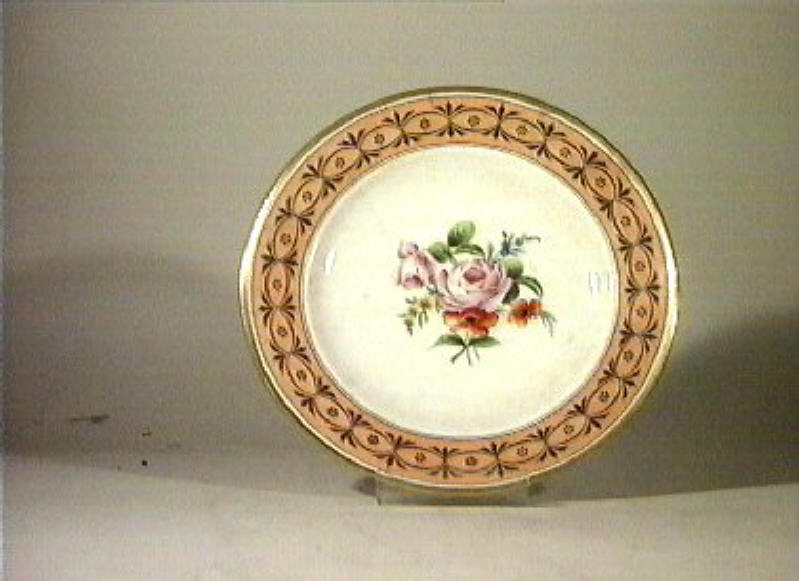 motivi decorativi floreali (piatto) - manifattura Poulard Prad (sec. XIX)