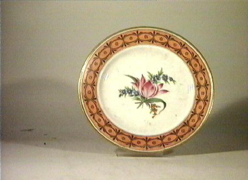 motivi decorativi floreali (piatto) - manifattura Poulard Prad (sec. XIX)