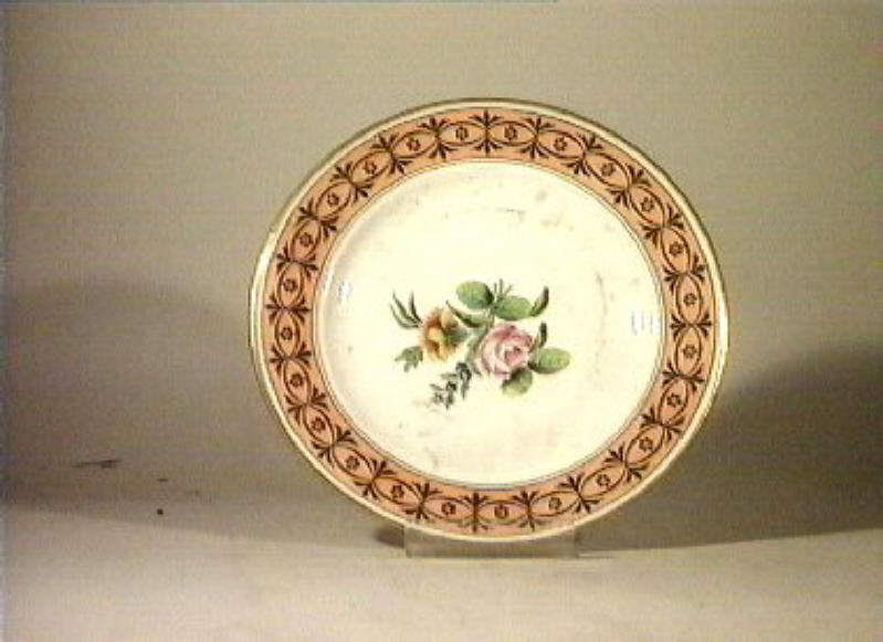 motivi decorativi floreali (piatto) - manifattura Poulard Prad (sec. XIX)