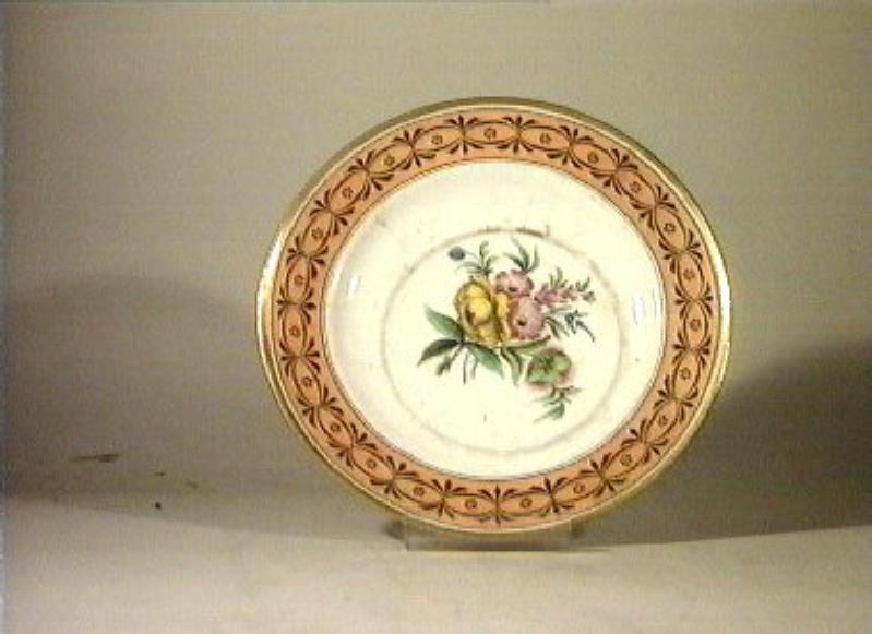 motivi decorativi floreali (piatto) - manifattura Poulard Prad (sec. XIX)