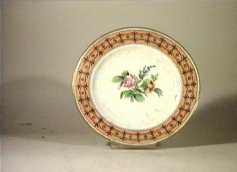 motivi decorativi floreali (piatto) - manifattura Poulard Prad (sec. XIX)