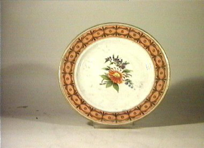 motivi decorativi floreali (piatto) - manifattura Poulard Prad (sec. XIX)