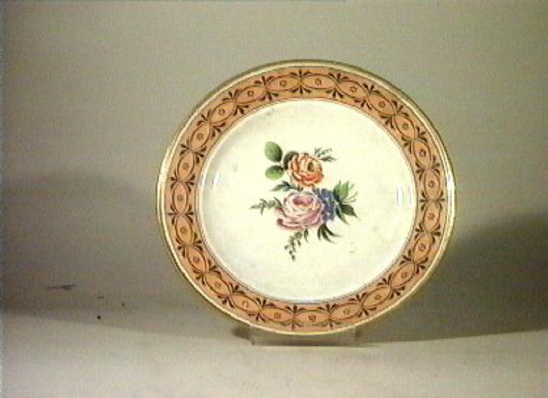 motivi decorativi floreali (piatto) - manifattura Poulard Prad (sec. XIX)