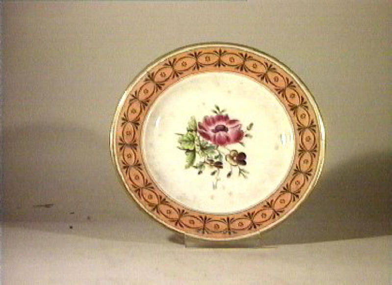 motivi decorativi floreali (piatto) - manifattura Poulard Prad (sec. XIX)