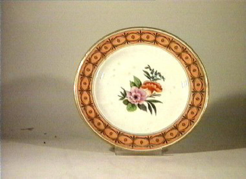 motivi decorativi floreali (piatto) - manifattura Poulard Prad (sec. XIX)