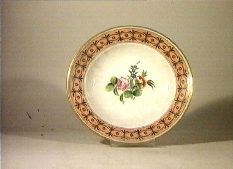 motivi decorativi floreali (piatto) - manifattura Poulard Prad (sec. XIX)