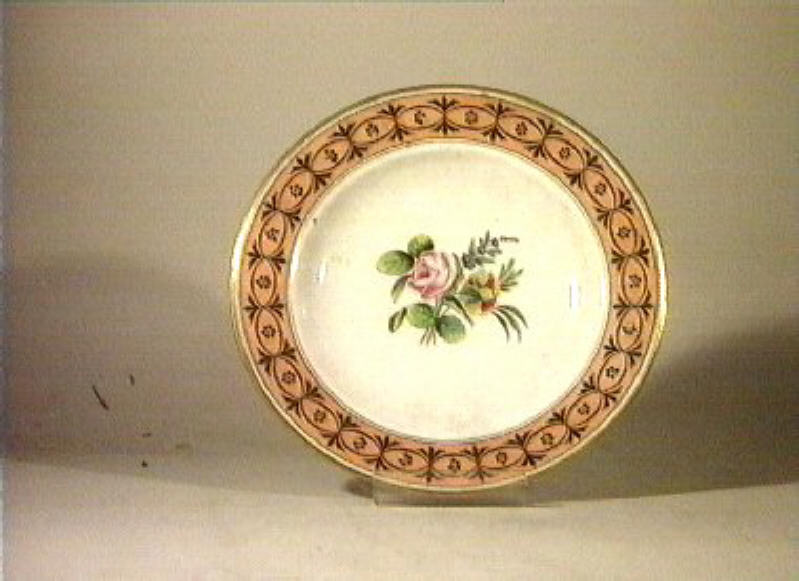 motivi decorativi floreali (piatto) - manifattura Poulard Prad (sec. XIX)