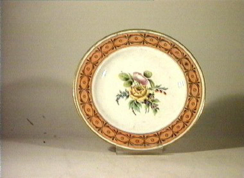 motivi decorativi floreali (piatto) - manifattura Poulard Prad (sec. XIX)