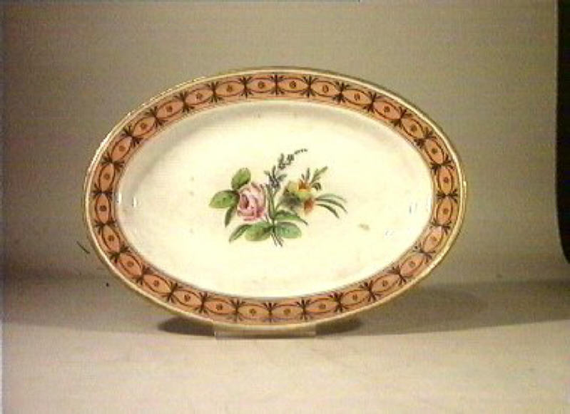 motivi decorativi floreali (piatto) - manifattura Poulard Prad (sec. XIX)