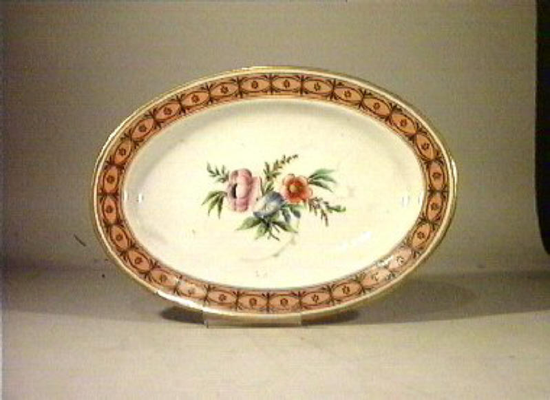 motivi decorativi floreali (piatto) - manifattura Poulard Prad (sec. XIX)