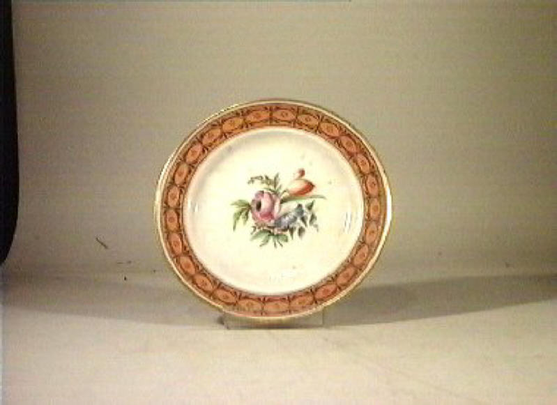 motivi decorativi floreali (piatto) - manifattura Poulard Prad (sec. XIX)