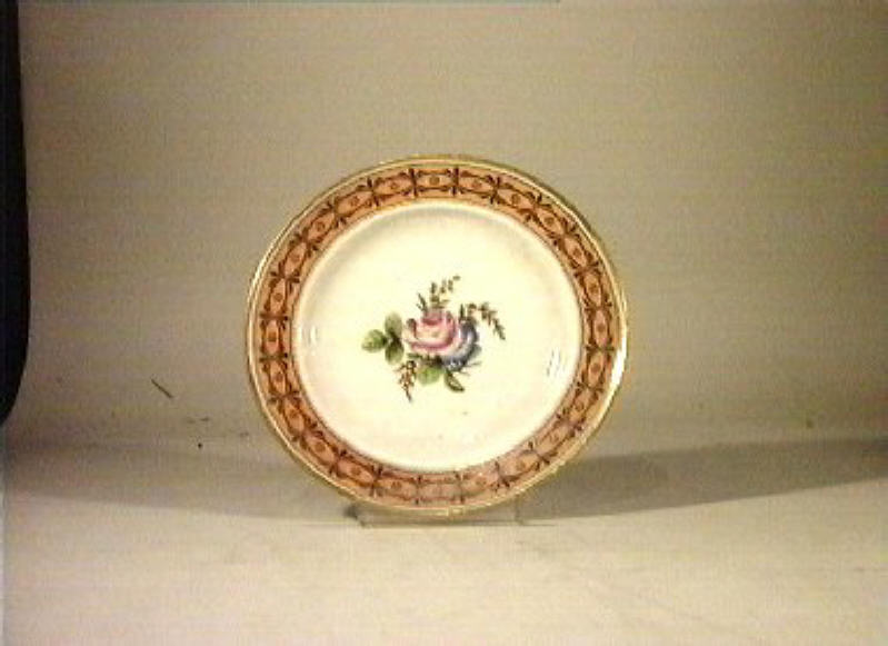 motivi decorativi floreali (piatto) - manifattura italiana (sec. XIX)
