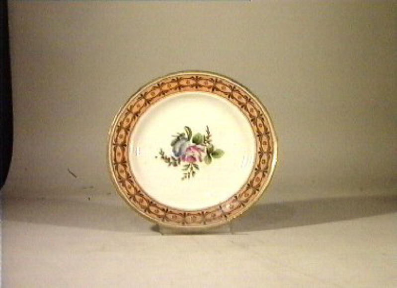 motivi decorativi floreali (piatto) - manifattura Poulard Prad (sec. XIX)