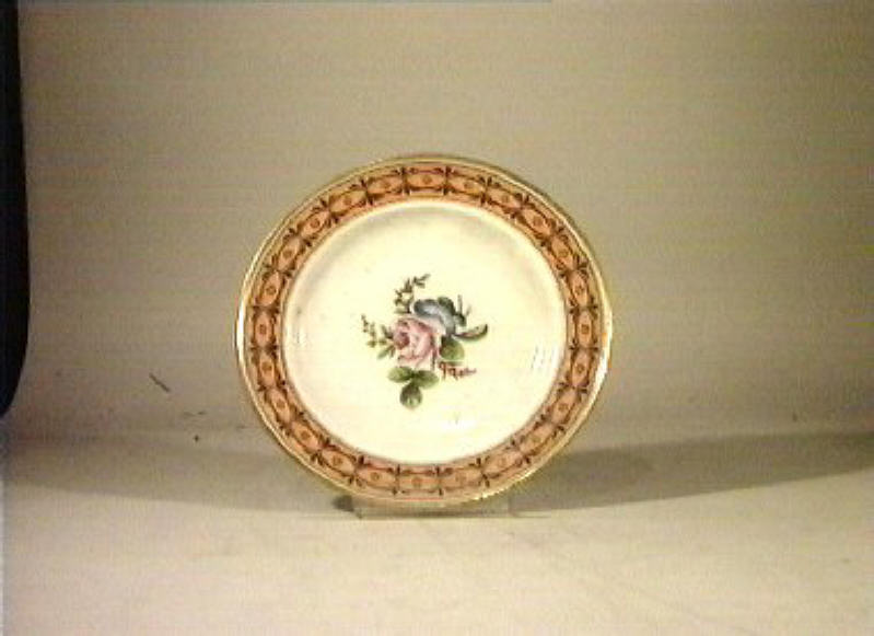 motivi decorativi floreali (piatto) - manifattura Poulard Prad (sec. XIX)