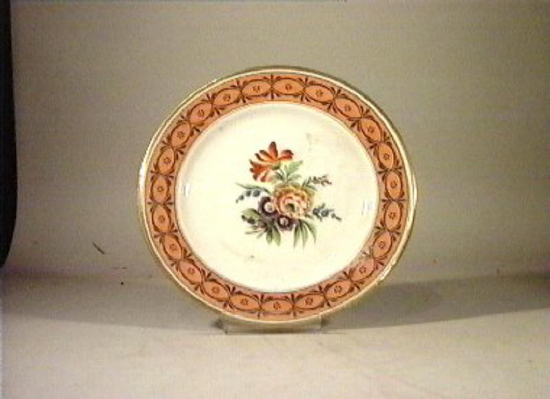 motivi decorativi floreali (piatto) - manifattura Poulard Prad (sec. XIX)