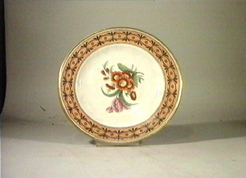motivi decorativi floreali (piatto) - manifattura Poulard Prad (sec. XIX)