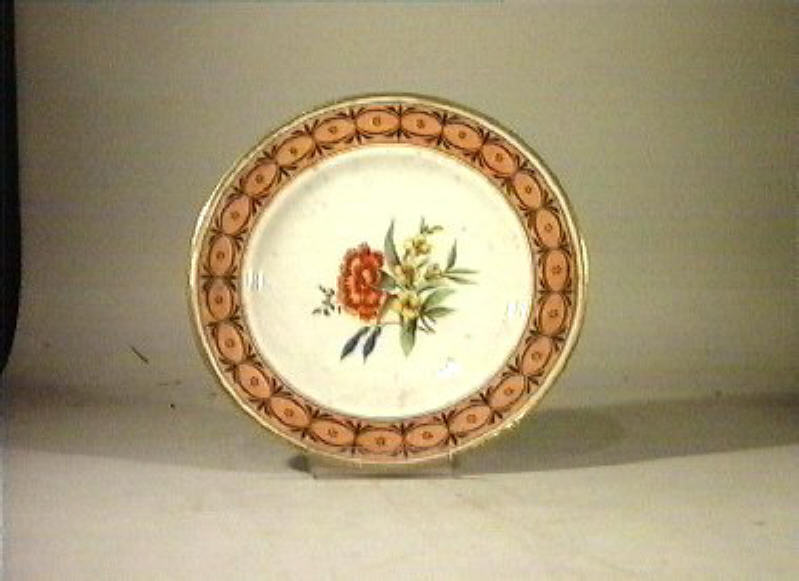 motivi decorativi floreali (piatto) - manifattura Poulard Prad (sec. XIX)