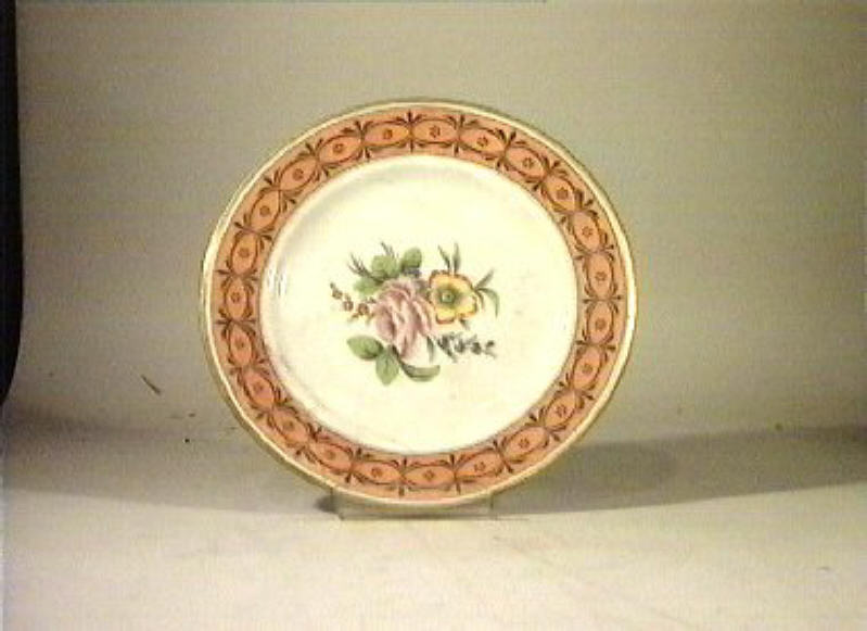 motivi decorativi floreali (piatto) - manifattura Poulard Prad (sec. XIX)