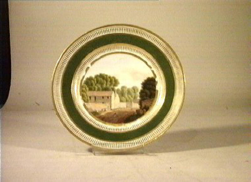 paesaggio (piatto) - manifattura Dagoty (sec. XIX)