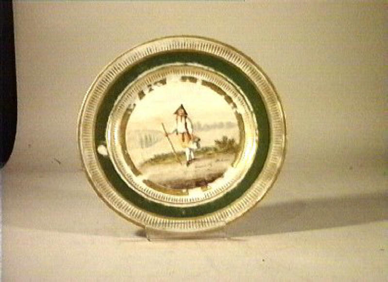 paesaggio (piatto) - manifattura Dagoty (sec. XIX)