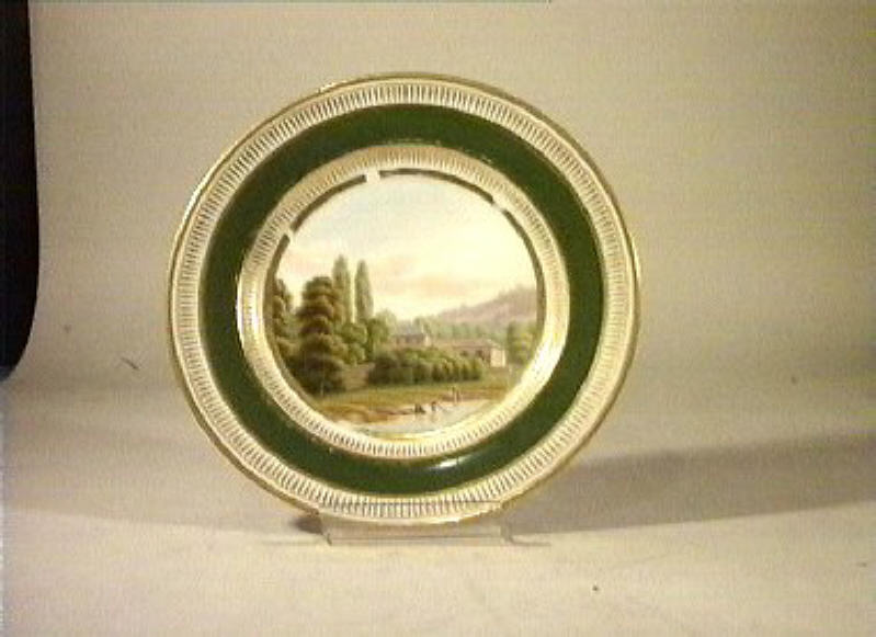 paesaggio (piatto) - manifattura Dagoty (sec. XIX)