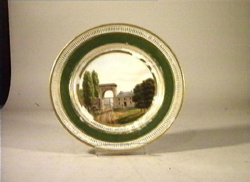 paesaggio (piatto) - manifattura Dagoty (sec. XIX)