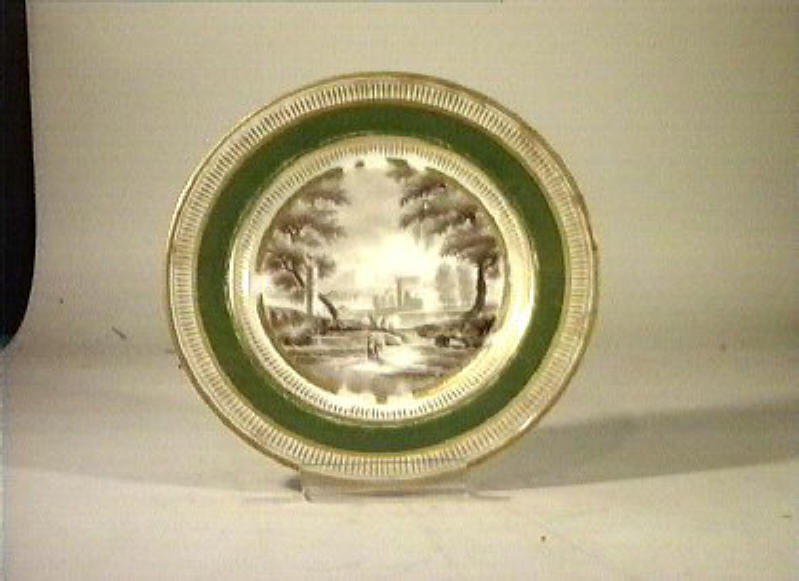 paesaggio (piatto) - manifattura Dagoty (sec. XIX)