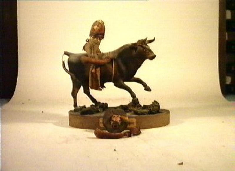 domatore di toro (gruppo scultoreo) - produzione messicana (sec. XIX)