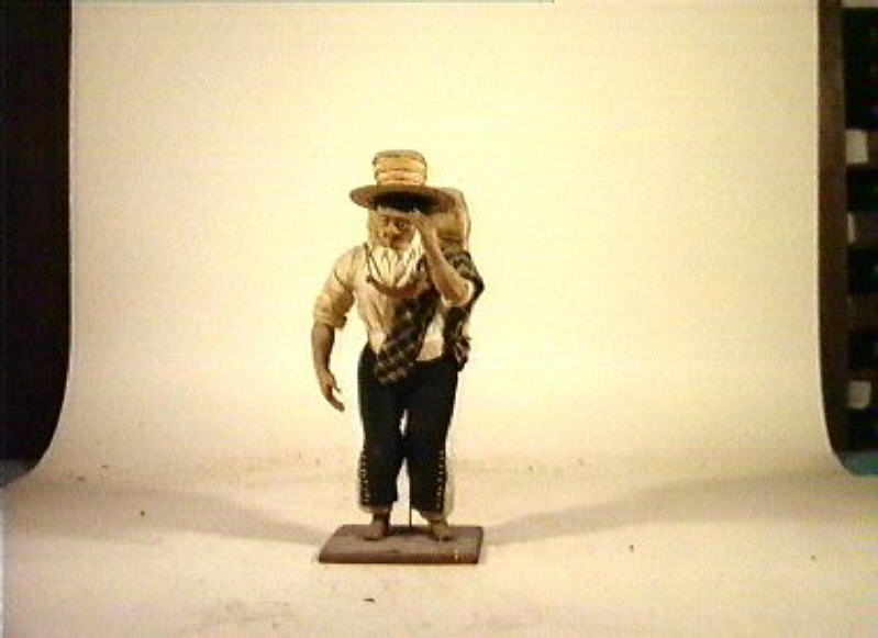 figura maschile (statuetta) - produzione messicana (sec. XIX)