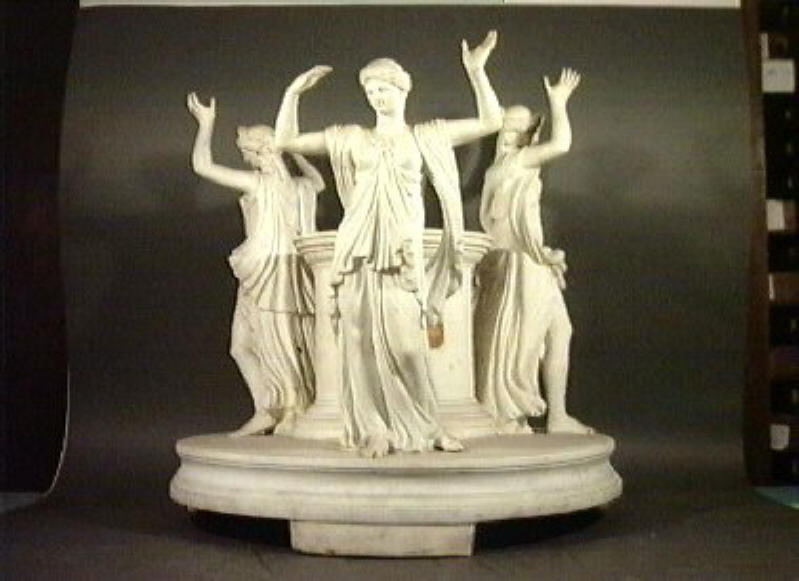 le tre grazie (centrotavola) di Tagliolini Filippo (cerchia) (secc. XVIII/ XIX)