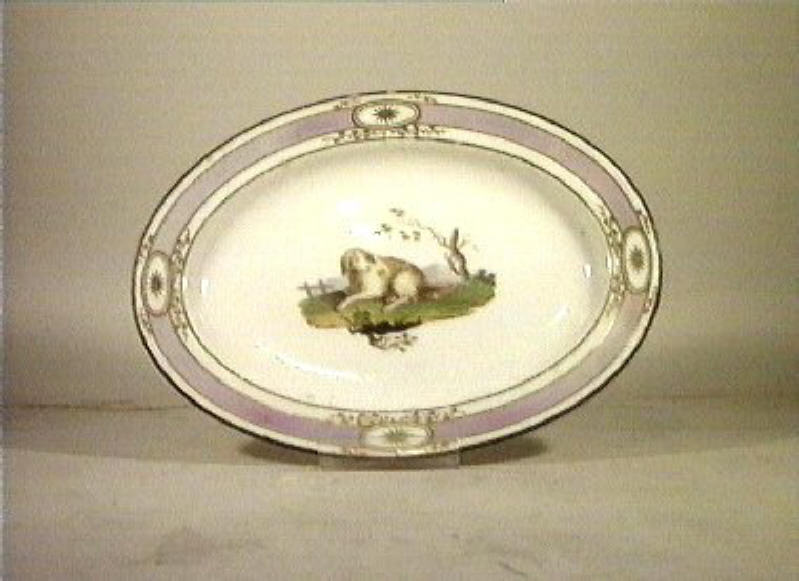 motivi decorativi vegetali e animali (piatto) - Real Fabbrica di Napoli (secc. XVIII/ XIX)