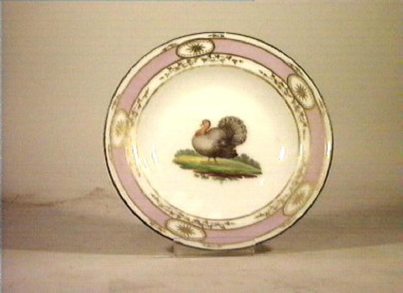 motivi decorativi vegetali e animali (piatto) - Real Fabbrica di Napoli (secc. XVIII/ XIX)