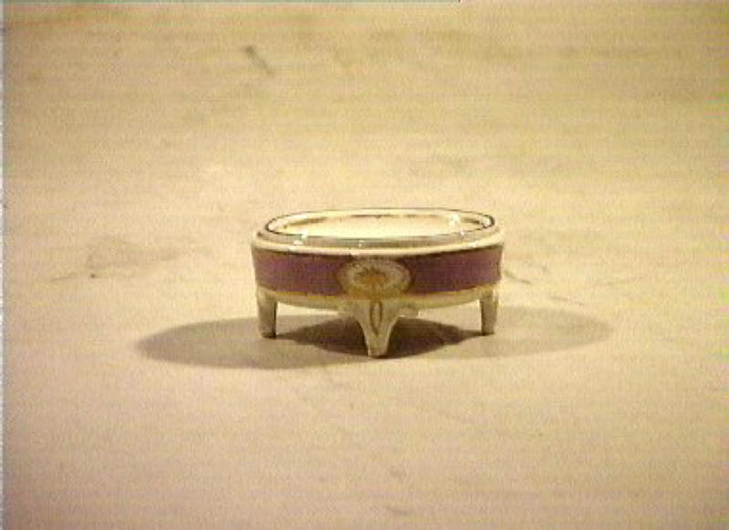 motivi decorativi vegetali (saliera) di Tagliolini Filippo (cerchia) - manifattura Del Vecchio (sec. XIX)