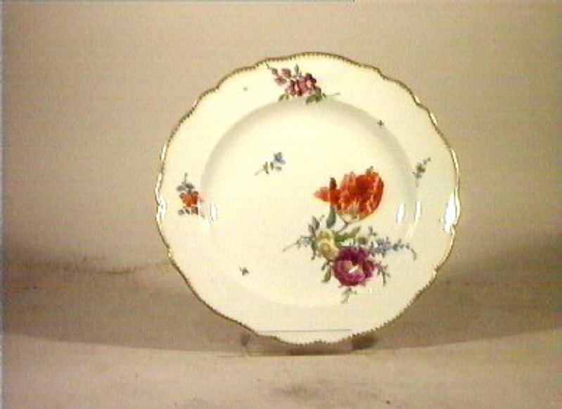 motivi decorativi floreali (piatto) - manifattura di Meissen (sec. XVIII)