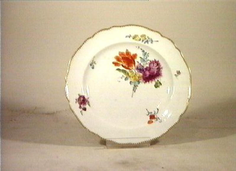 motivi decorativi floreali (piatto) - manifattura di Meissen (sec. XVIII)