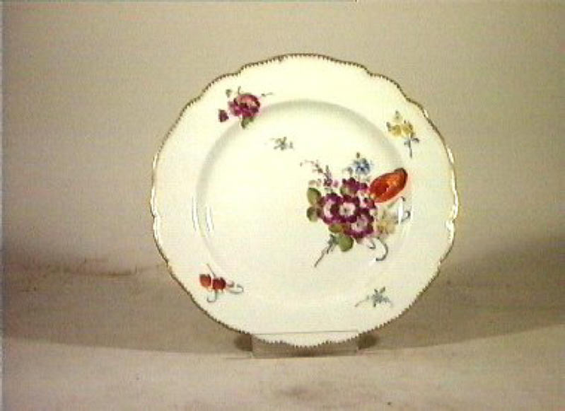 motivi decorativi floreali (piatto) - manifattura di Meissen (sec. XVIII)