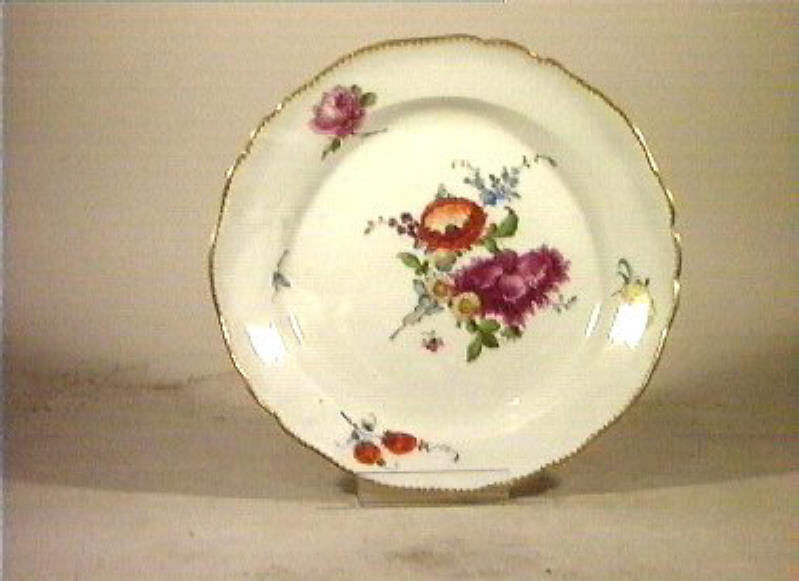 motivi decorativi floreali (piatto) - manifattura di Meissen (sec. XVIII)