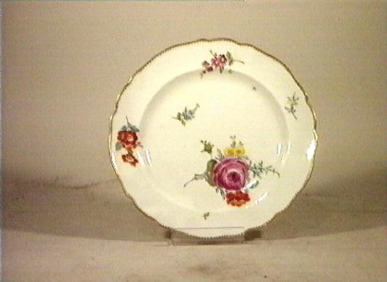 motivi decorativi floreali (piatto) - manifattura di Meissen (sec. XVIII)