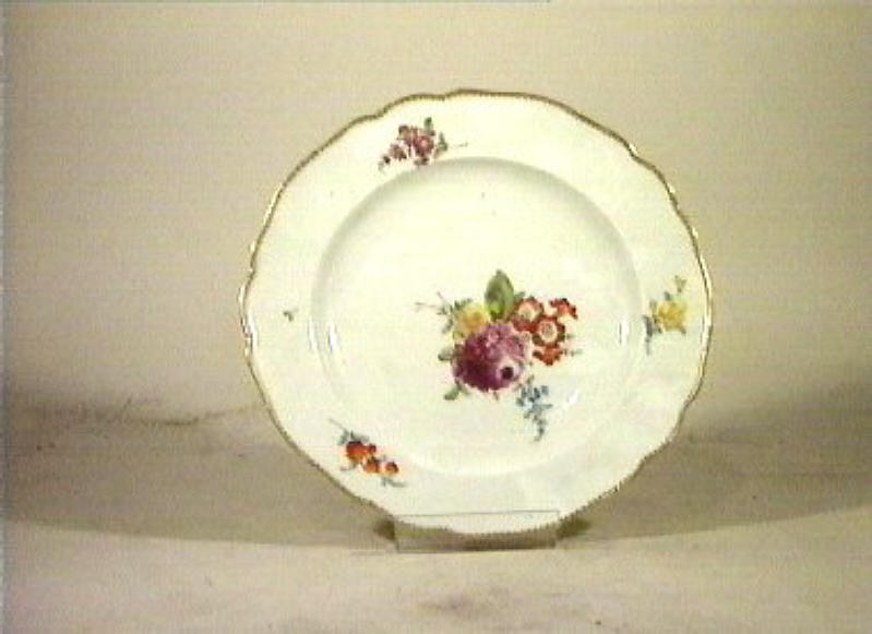 motivi decorativi floreali (piatto) - manifattura di Meissen (sec. XVIII)