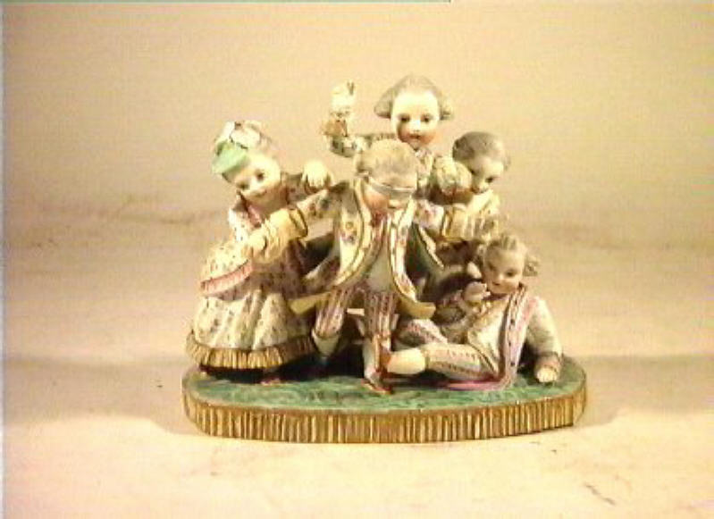 bambini che giocano (statuetta) - manifattura di Frankenthal (sec. XVIII)