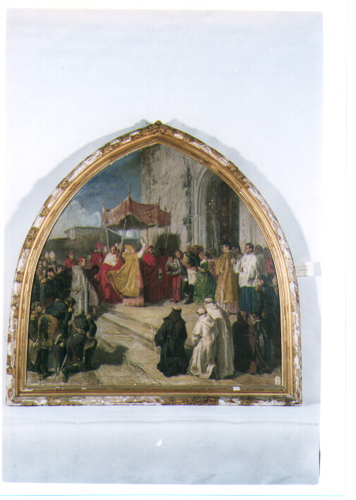 devoti in preghiera (dipinto) di Petrocelli Vincenzo (sec. XIX)
