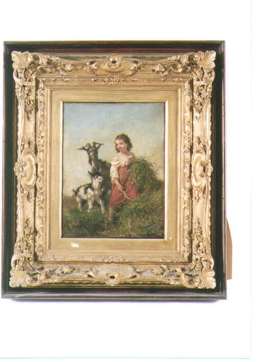 scena campestre con figure (dipinto) di Palizzi Filippo (sec. XIX)